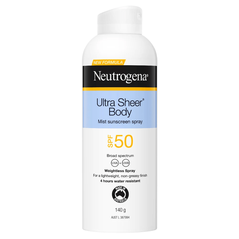 Neutrogena Ultra Sheer Body Mist SPF 50 Sunscreen Spray 140g Discount