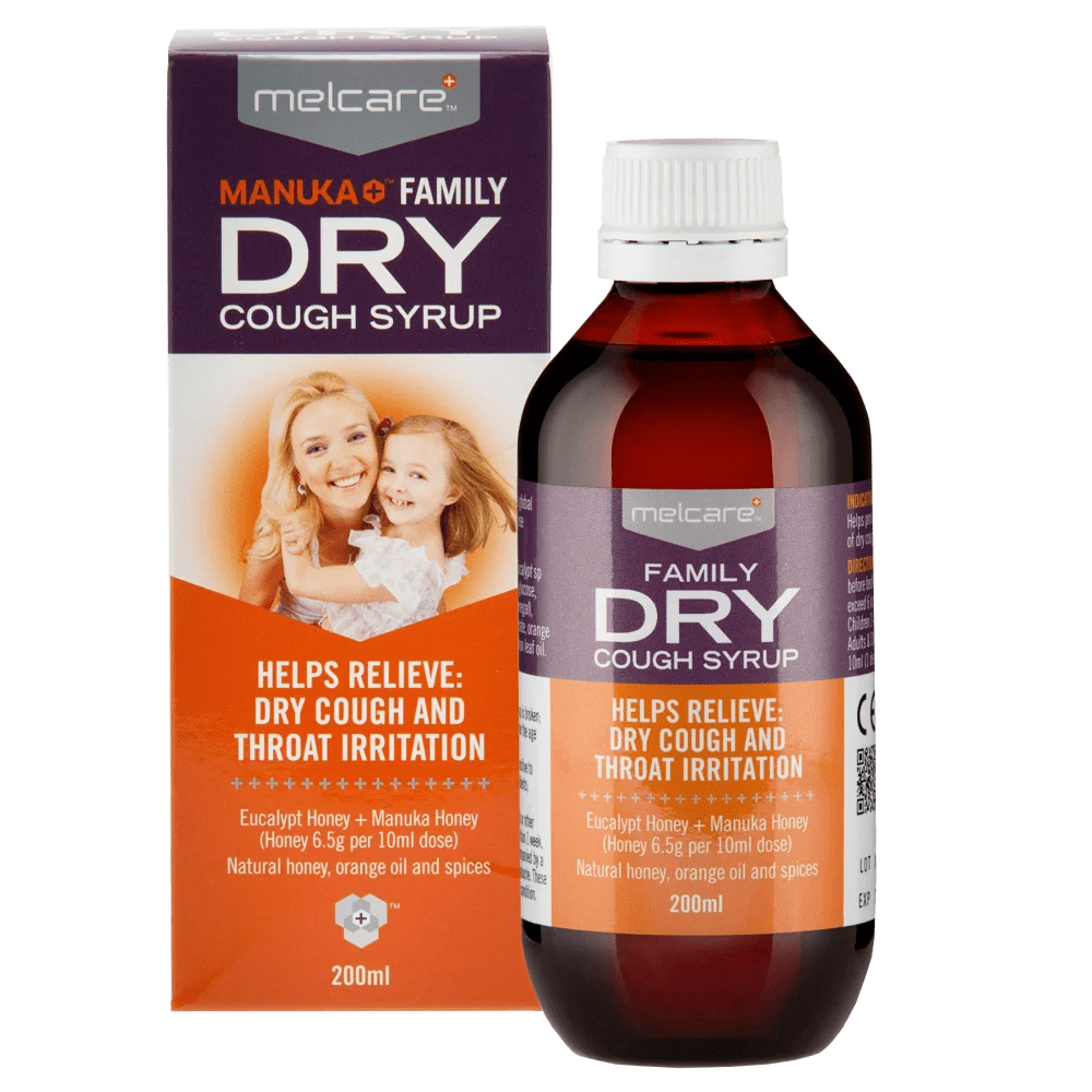 Melcare Manuka Family Dry Cough Syrup 200mL Discount Chemist