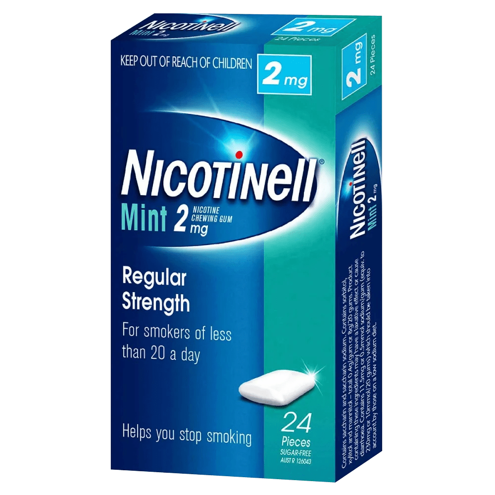 Nicotinell Chewing Gum Nicotine 2mg 24 Pieces Mint Discount Chemist