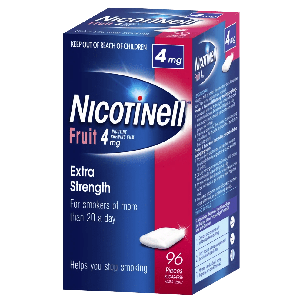 Nicotinell Chewing Gum Nicotine 4mg 96 Pieces Fruit Discount Chemist