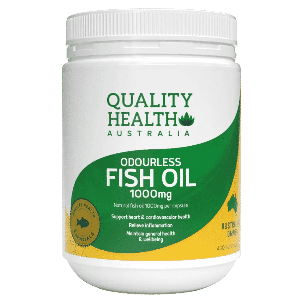Quality Health Australia Odourless Fish Oil 1000mg 400 Soft Capsules
