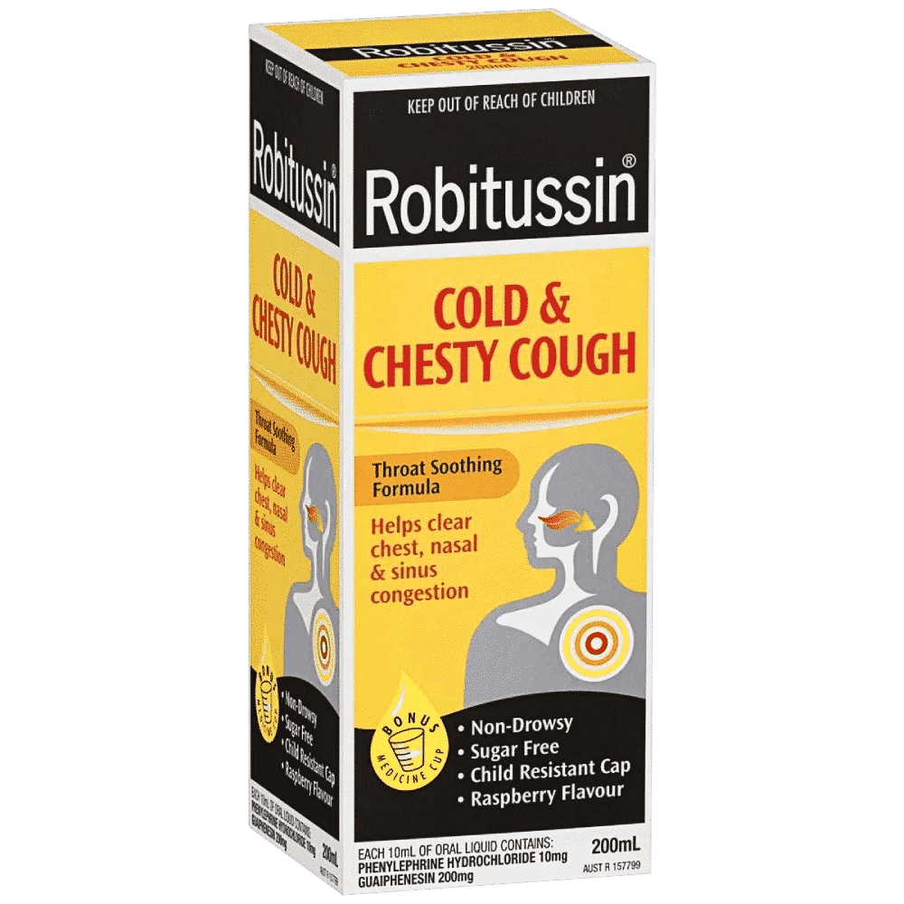 Robitussin Cold & Chest Cough Oral Liquid 200mL Discount Chemist