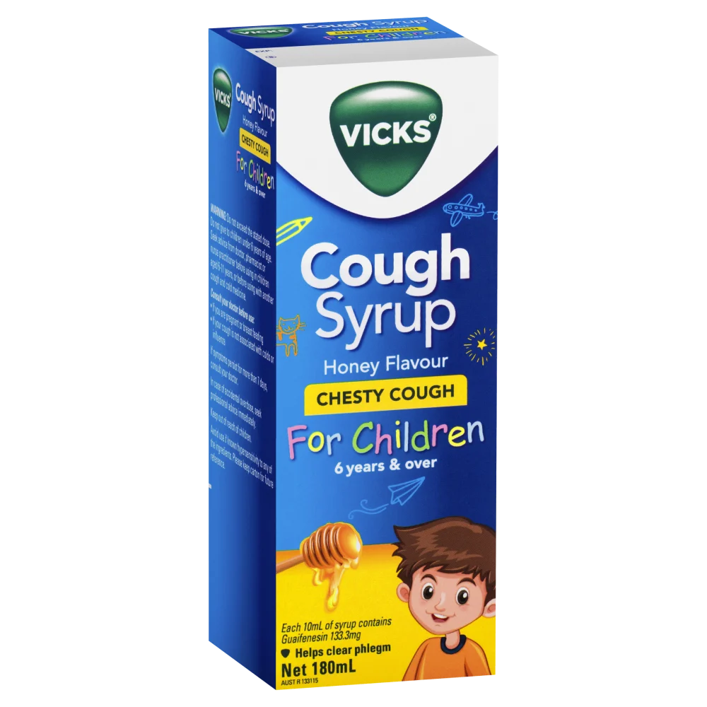 Vicks Cough Syrup Chest Cough for Children 180mL Honey Flavour
