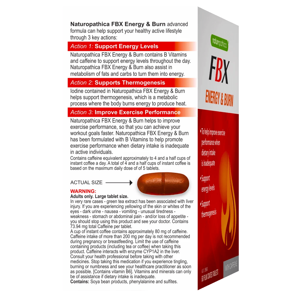 Naturopathica FBX Energy & Burn 60 Film Coated Tablets Discount Chemist