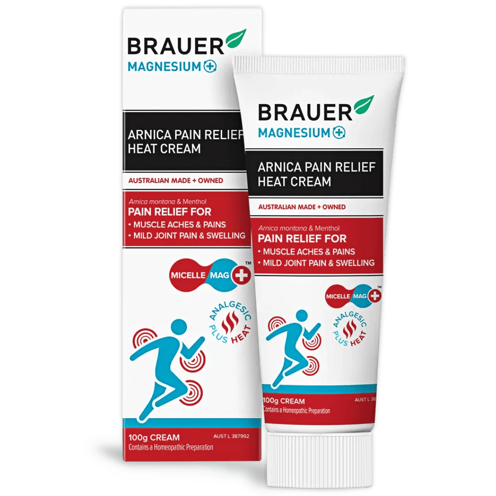 Brauer Magnesium+ Arnica Pain Relief Heat Cream 100g Discount Chemist