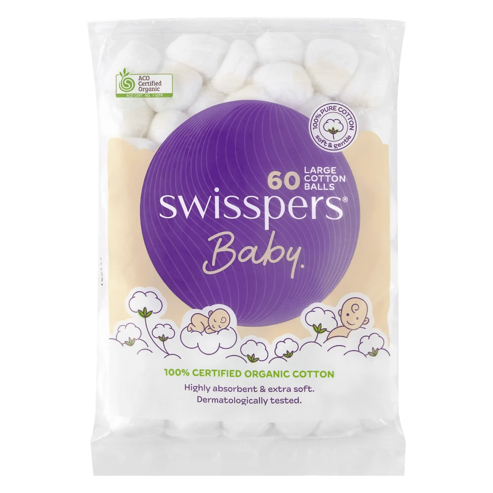Swisspers Baby Large Cotton Balls 60 Pack Discount Chemist