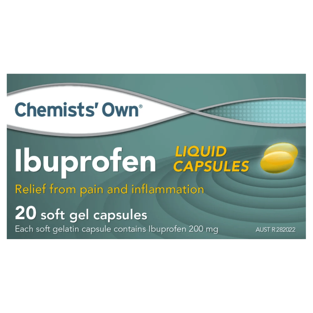 Chemists' Own Ibuprofen 20 Liquid Capsules Discount Chemist
