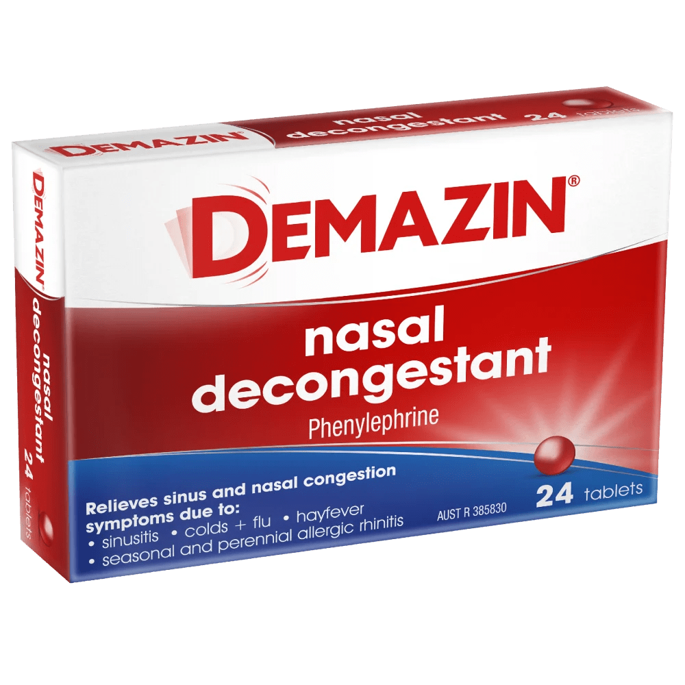 Demazin Nasal Decongestant 24 Tablets Discount Chemist