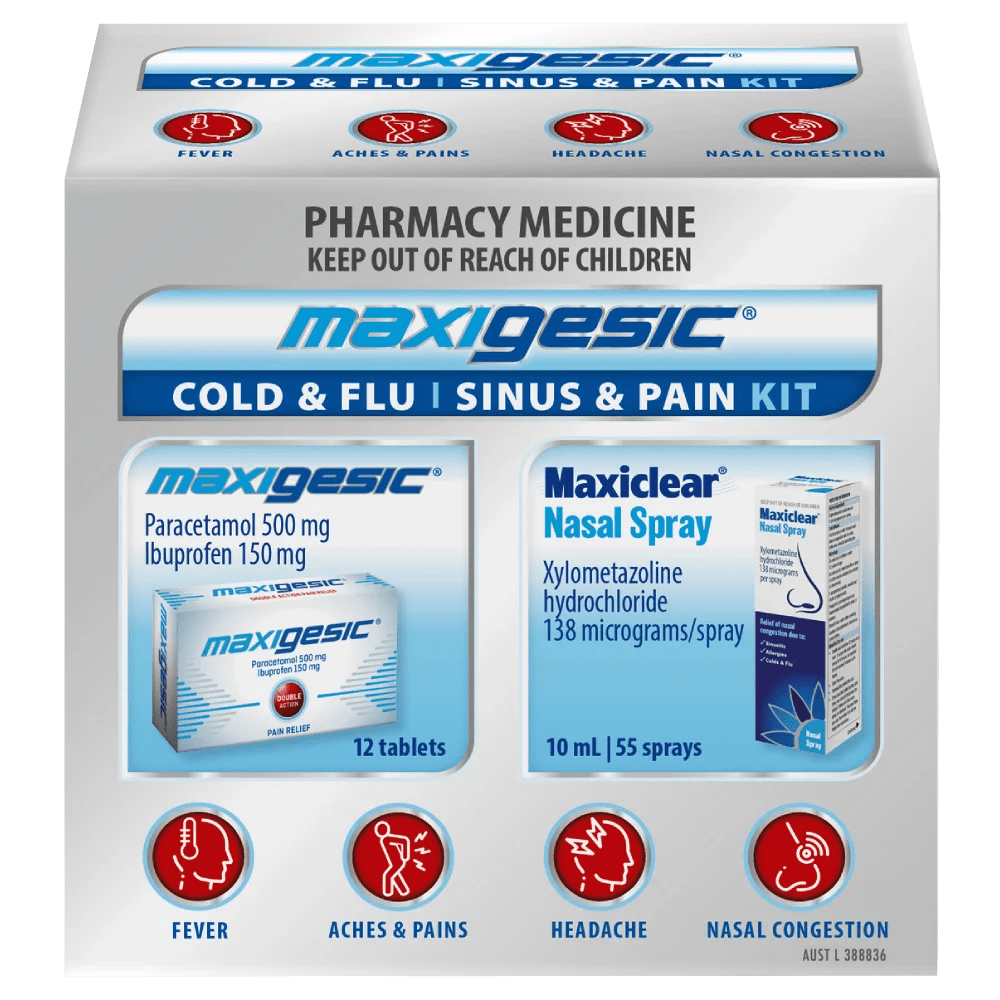 Maxigesic Cold & Flu + Sinus & Pain Kit Discount Chemist