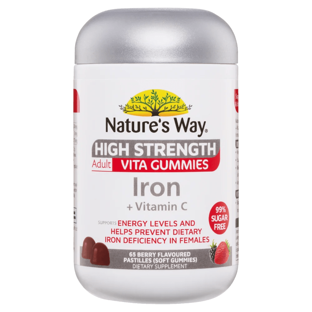 Nature's Way High Strength Adult Vita Gummies Iron + Vitamin C 65