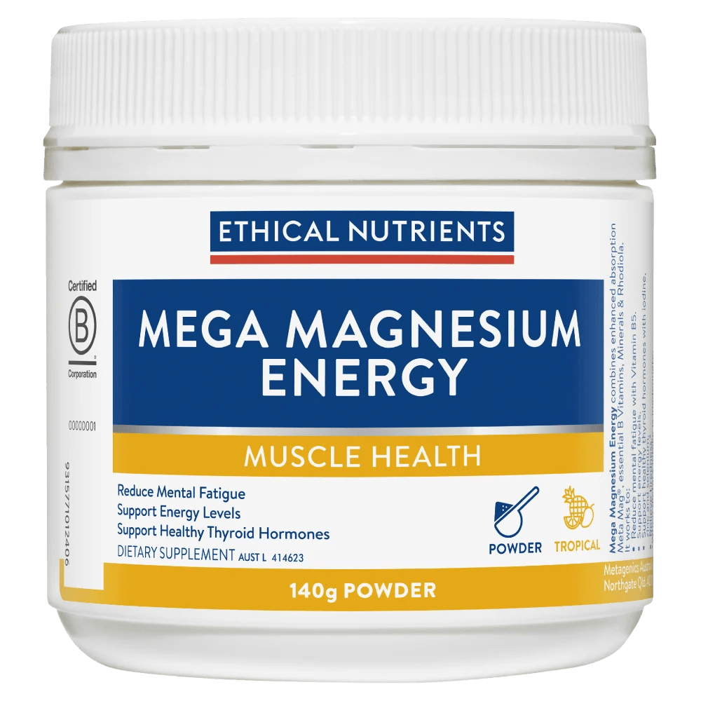 Ethical Nutrients Mega Magnesium Energy Powder 140g Discount Chemist