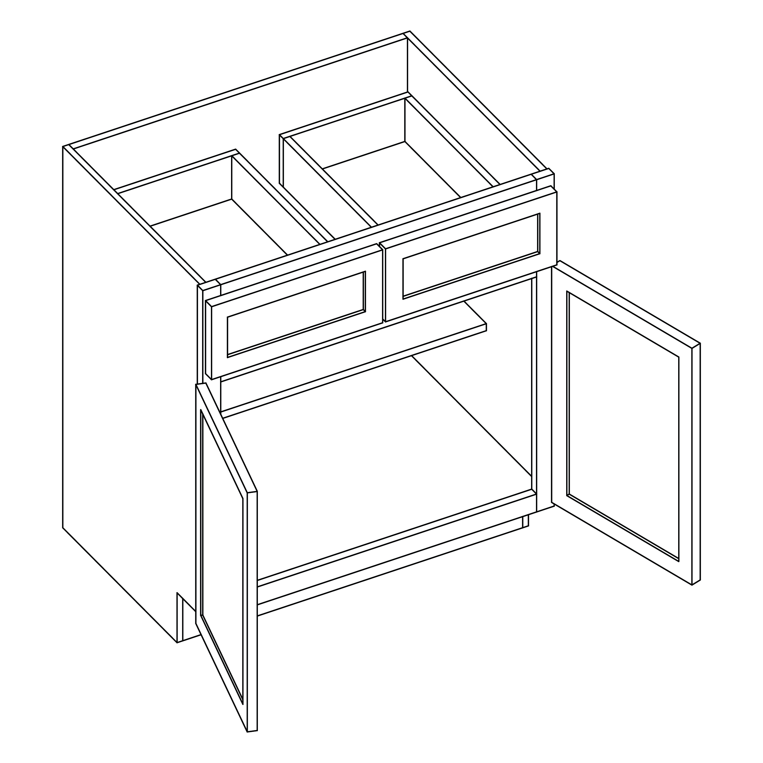 KCDSKB33PA KCD Shaker Kodiak 33" Base Preassembled Discount Custom