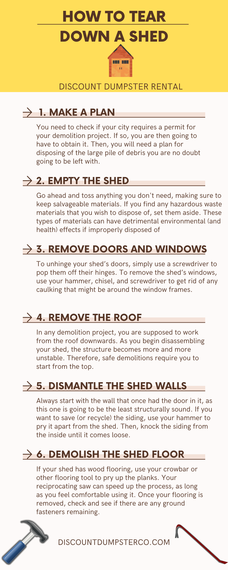 How to Tear Down a Shed Discount Dumpster Rental