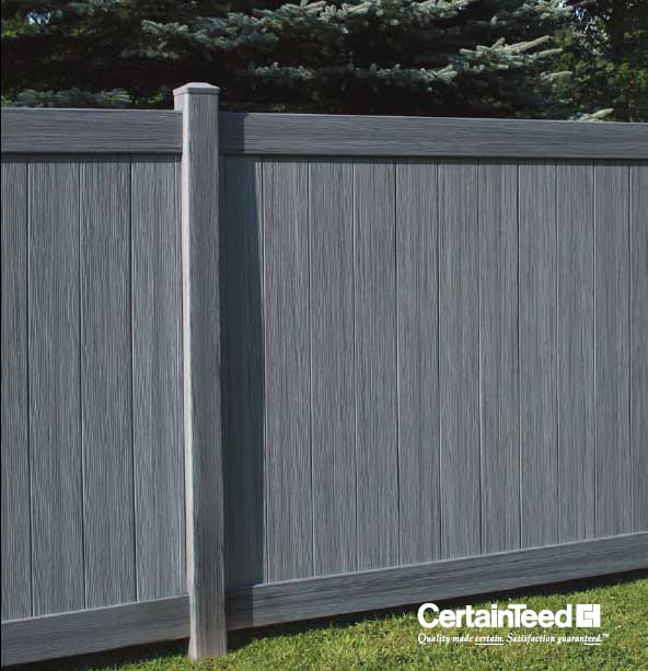 Arctic Blend Chesterfield CertaGrain Vinyl Fence