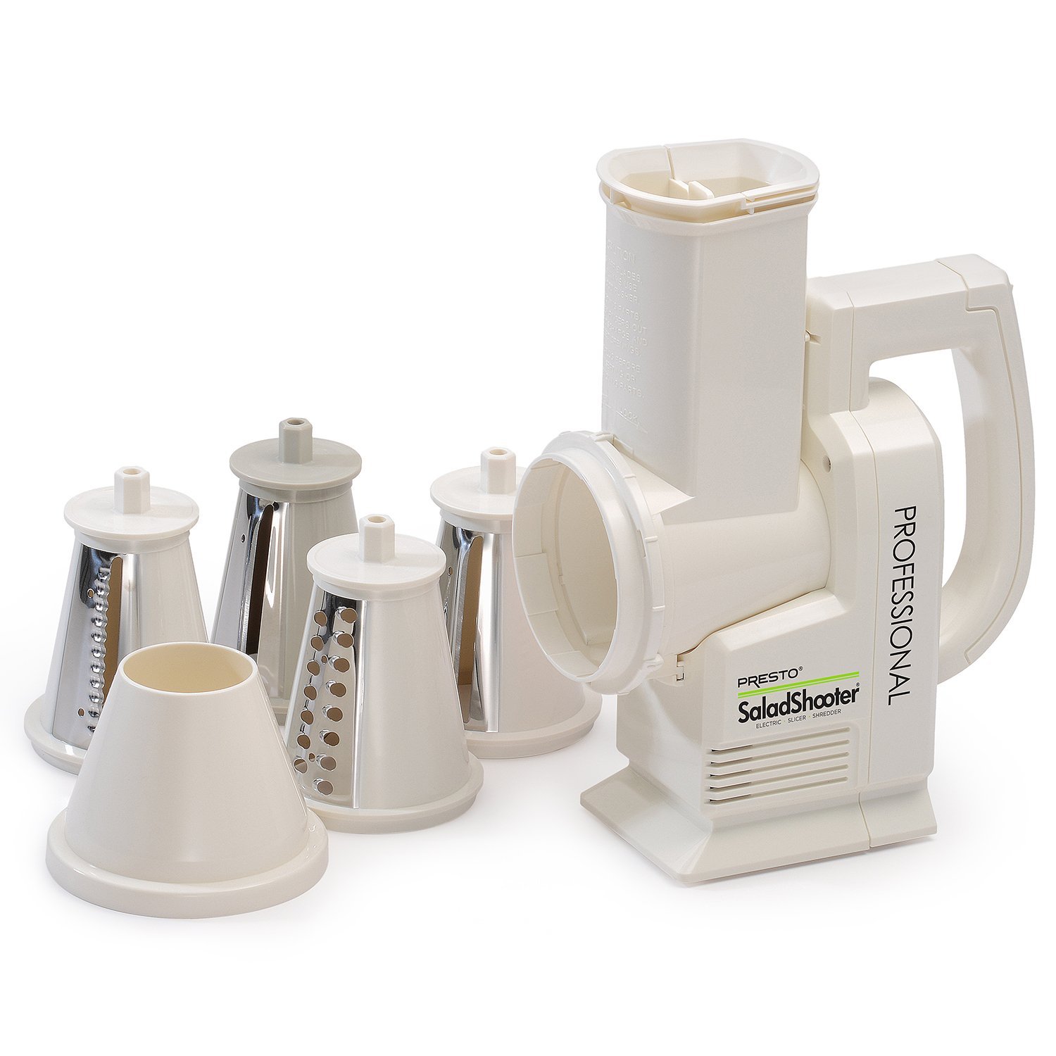 Presto 02970 Professional SaladShooter Electric Slicer/Shredder, White