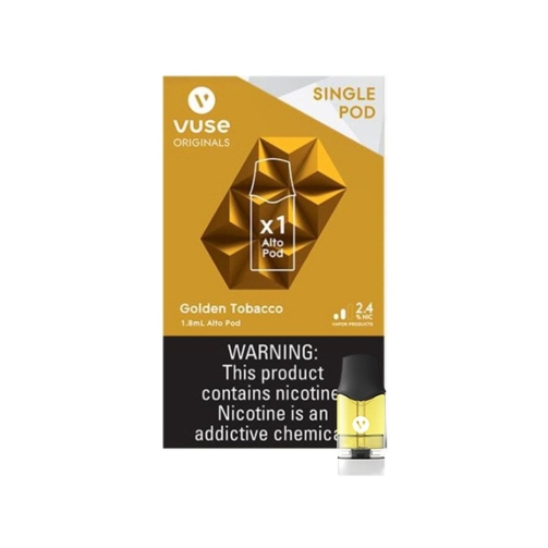 Vuse Alto Pods 5 1 Pack Golden Tobacco Discount Vape Pen