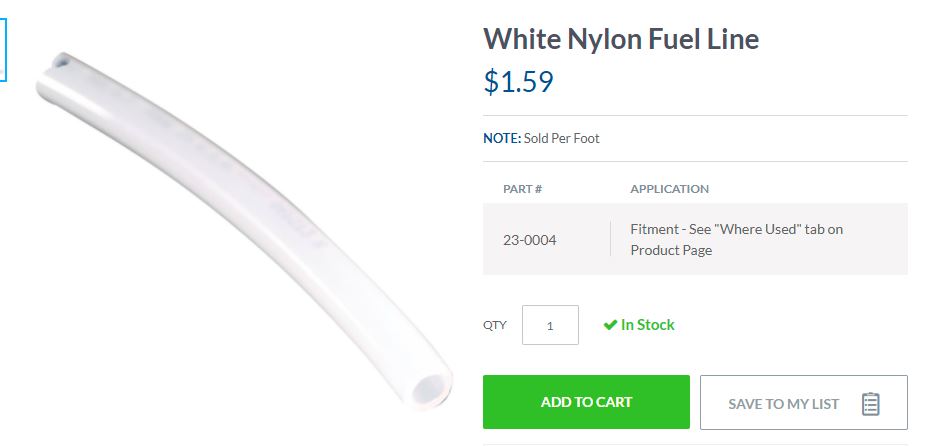 Semi clear plastic Fuel tubing EType Jaglovers Forums