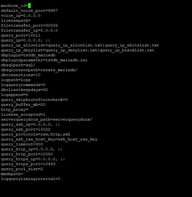 Connection could not be initialized TeamSpeak Server TeamSpeak
