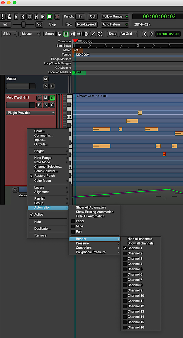 Quarter note in Midi Editor Ardour