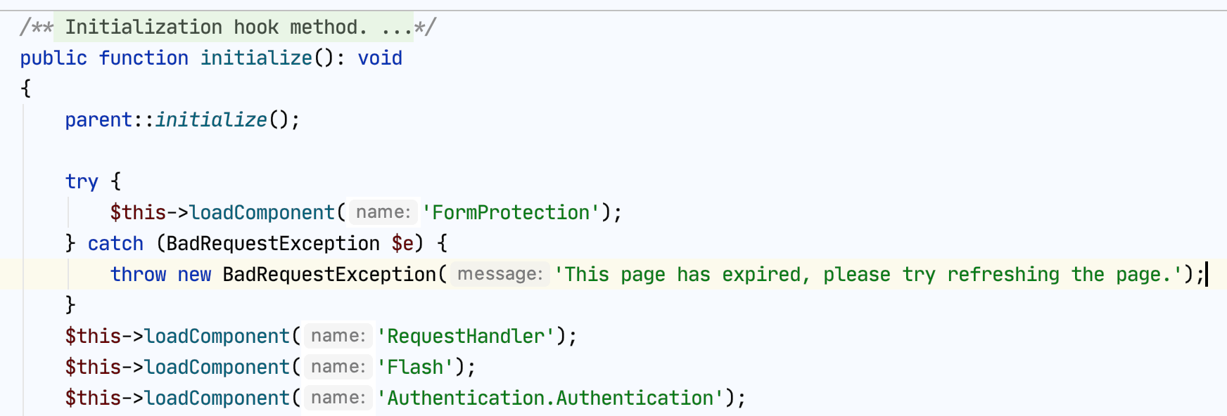 Change form tampering error message string (CakePHP4) Need Help