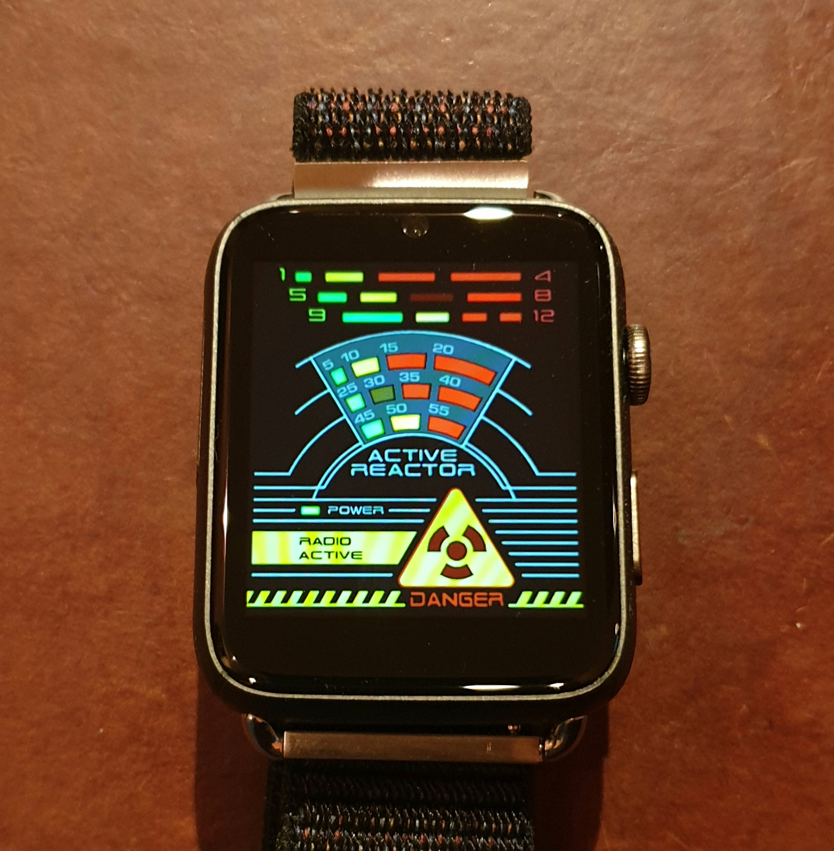Tokyoflash radioactive watch for LEM10 Rectangular Watchfaces Full
