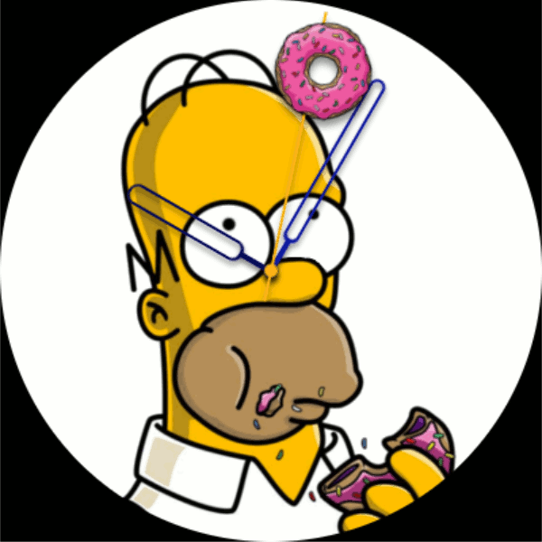 Animated Homer Simpsons watchskin... Original Finow face
