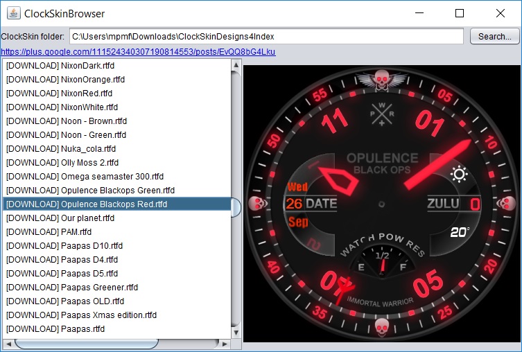 Clock Skin Browser Round Custom Faces Full Android Watch
