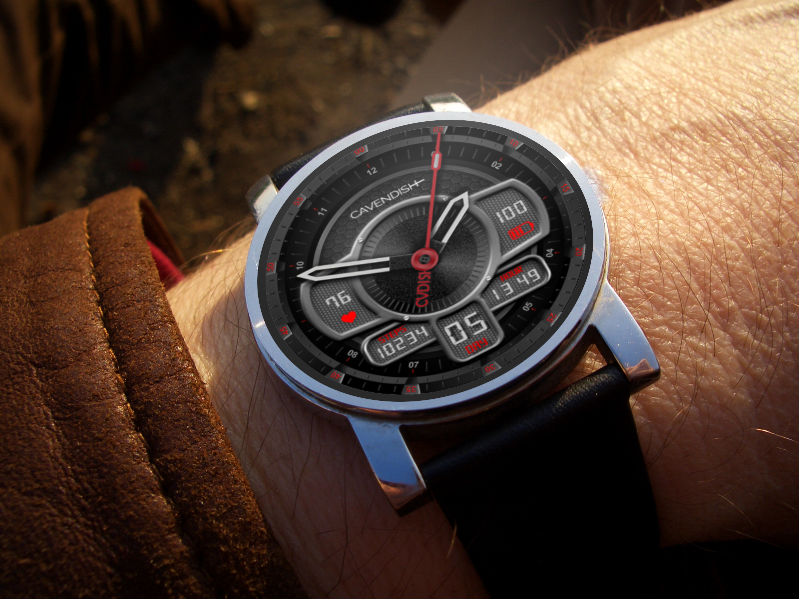 Cavendish Red Troopers Round Custom Faces Full Android Watch