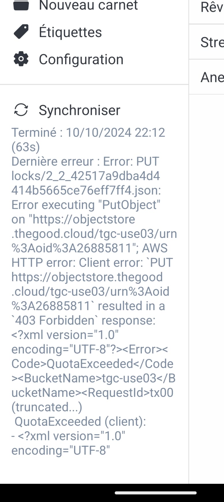 Error PUT locks / executing "PutObject" Support Joplin Forum