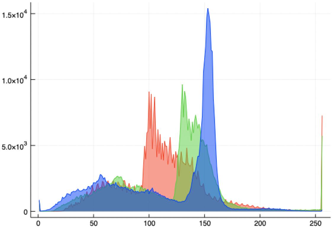 How to make the histogram of an image in Julia General Usage Julia