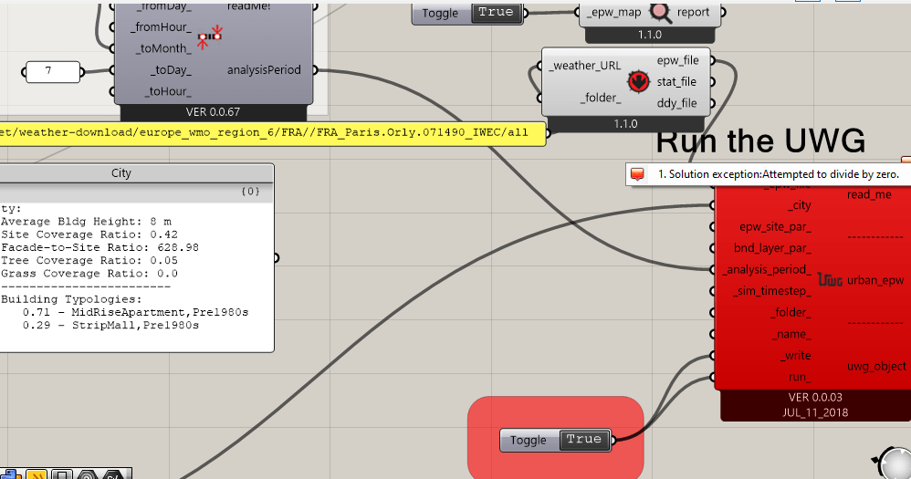 Dragonfly "attempted to divide by zero" error Ladybug Tools Forum