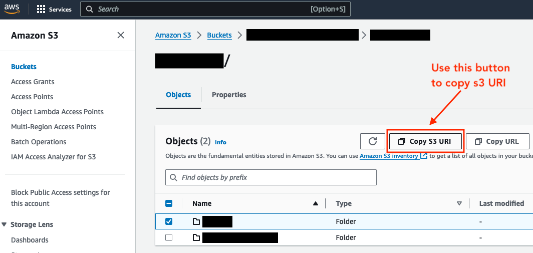 S3 restoration instructions are misleading S3 URI Structure causes