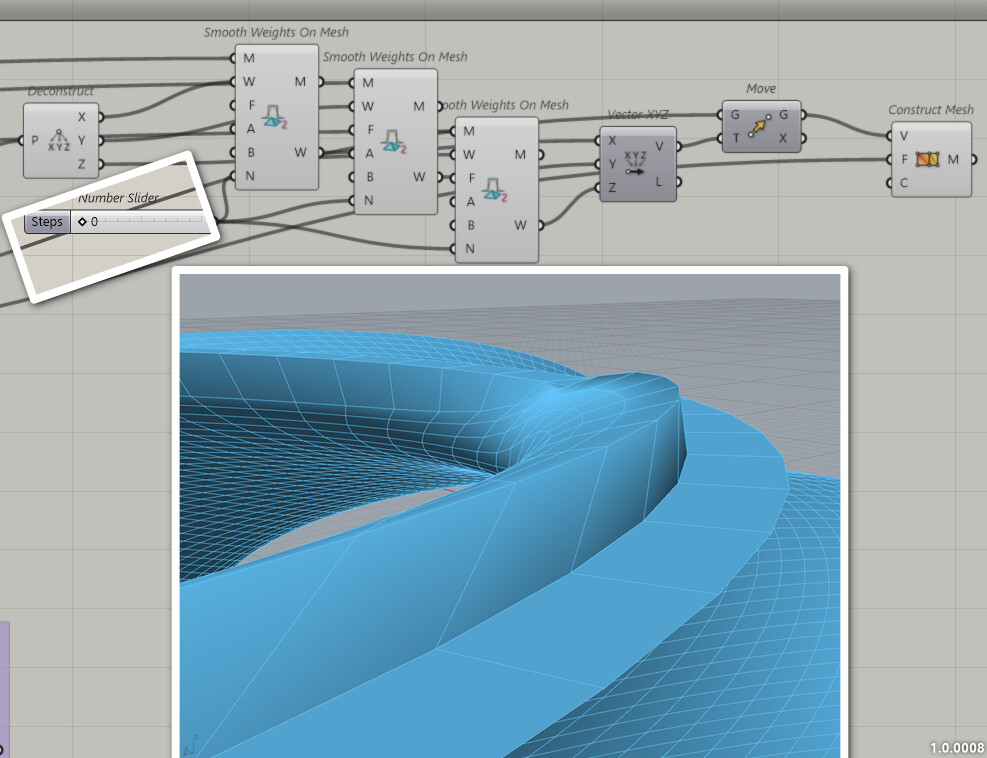How to fix the thicken mesh that twisted in the process of thickening