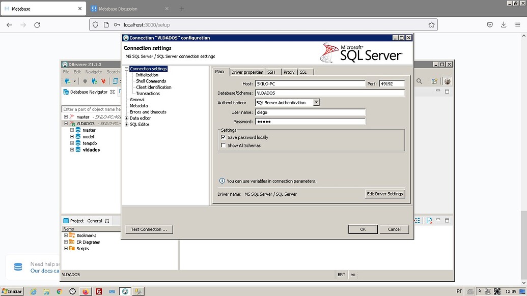 [Solved] Sql Server Express Connection Metabase.jar Get Help