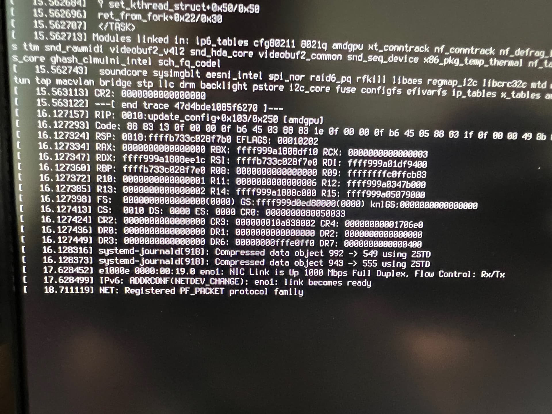 Kernel null pointer dereference when booting installer image Help