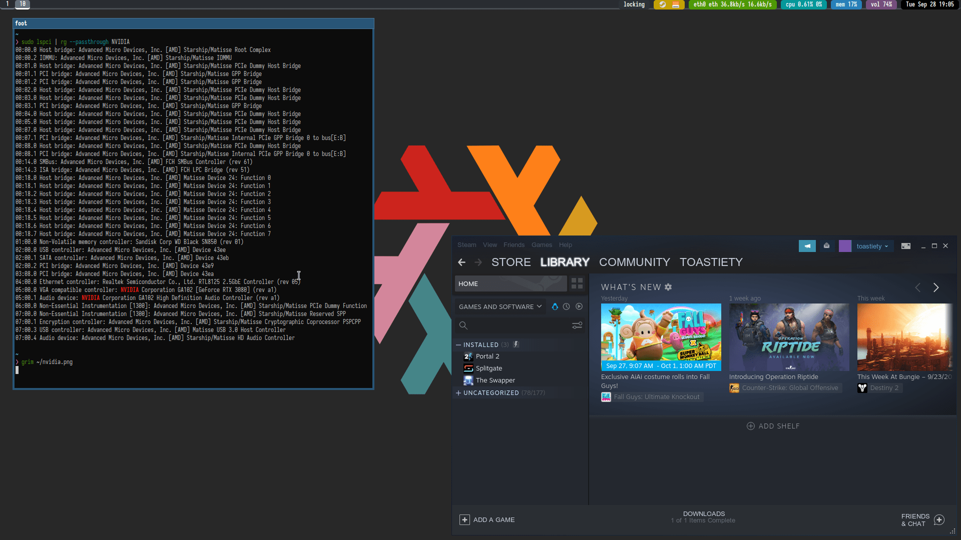 Nvidia Users Testers Requested (Sway on Nvidia, Steam on Wayland
