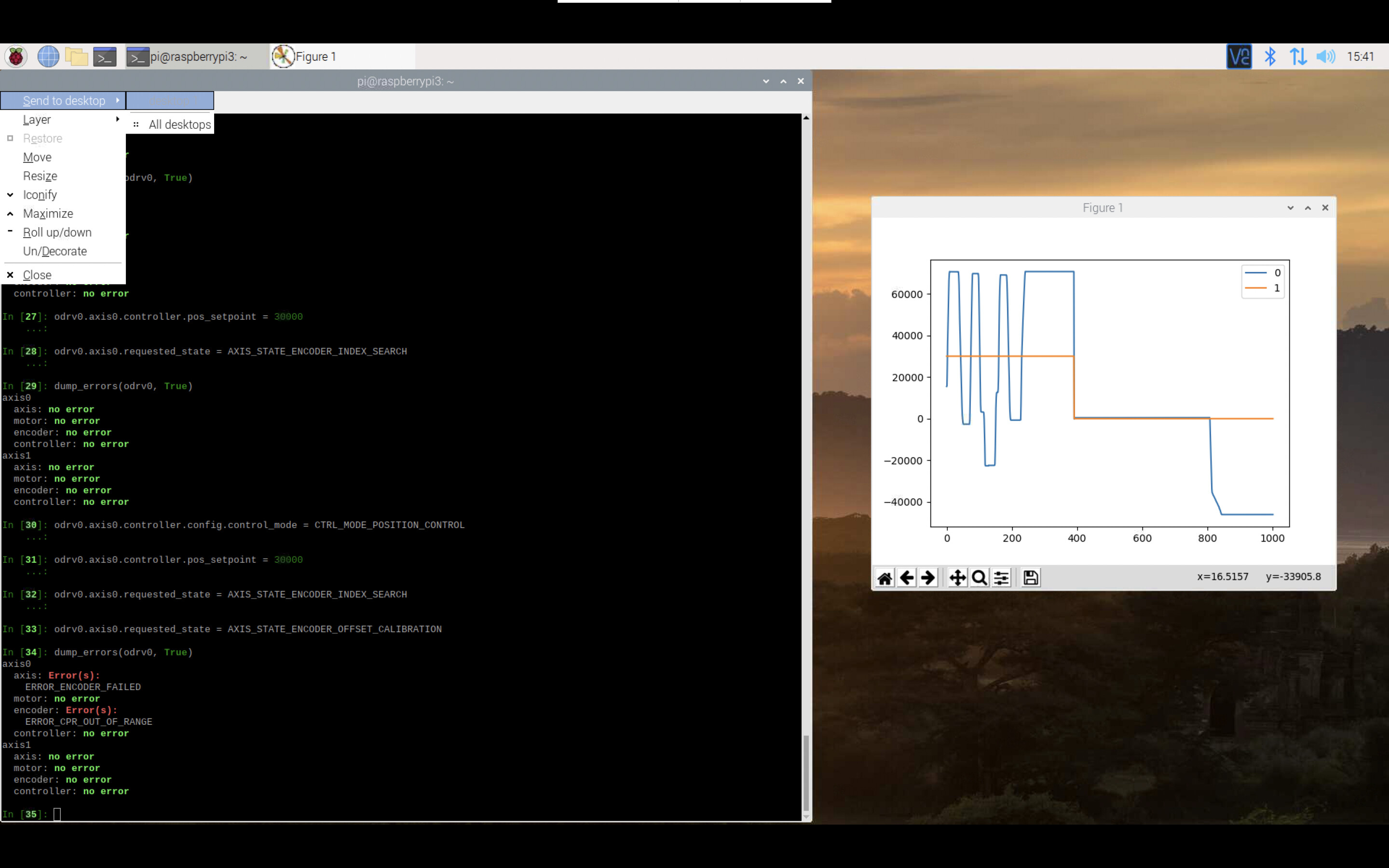 Encoder jitter during calibration (Causes failure), but reads fine when