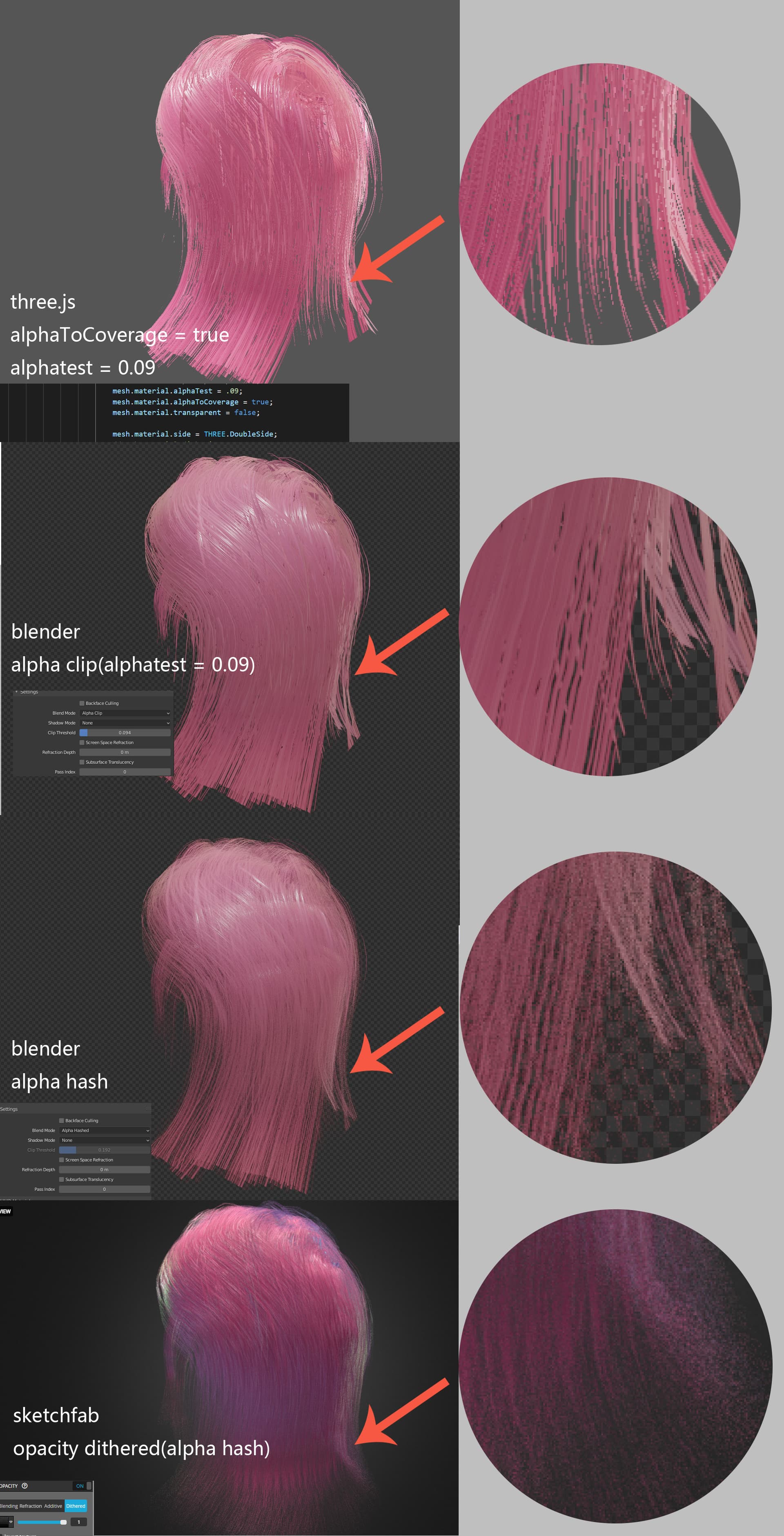 Alpha test VS alpha hash Questions three.js forum