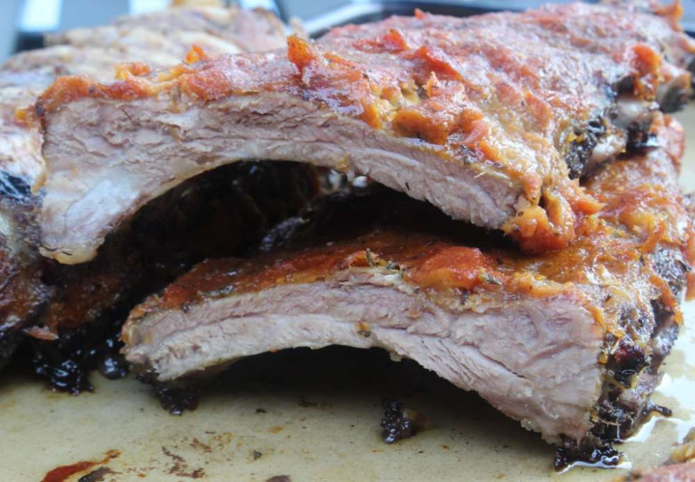 Baby Back Ribs With Ginger Thyme Peach Sauce Recipe