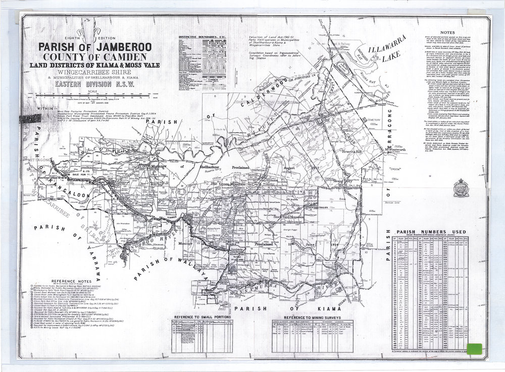 Parish of Jamberoo Land Districts Shellharbour City Council