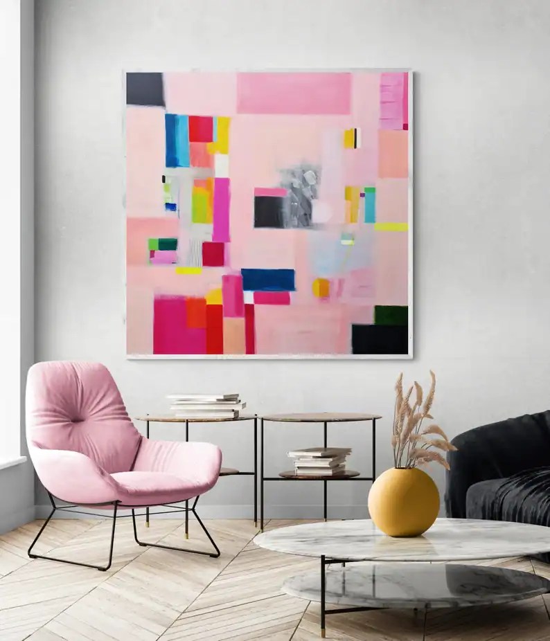 Pink Abstract Art Abstract Artists
