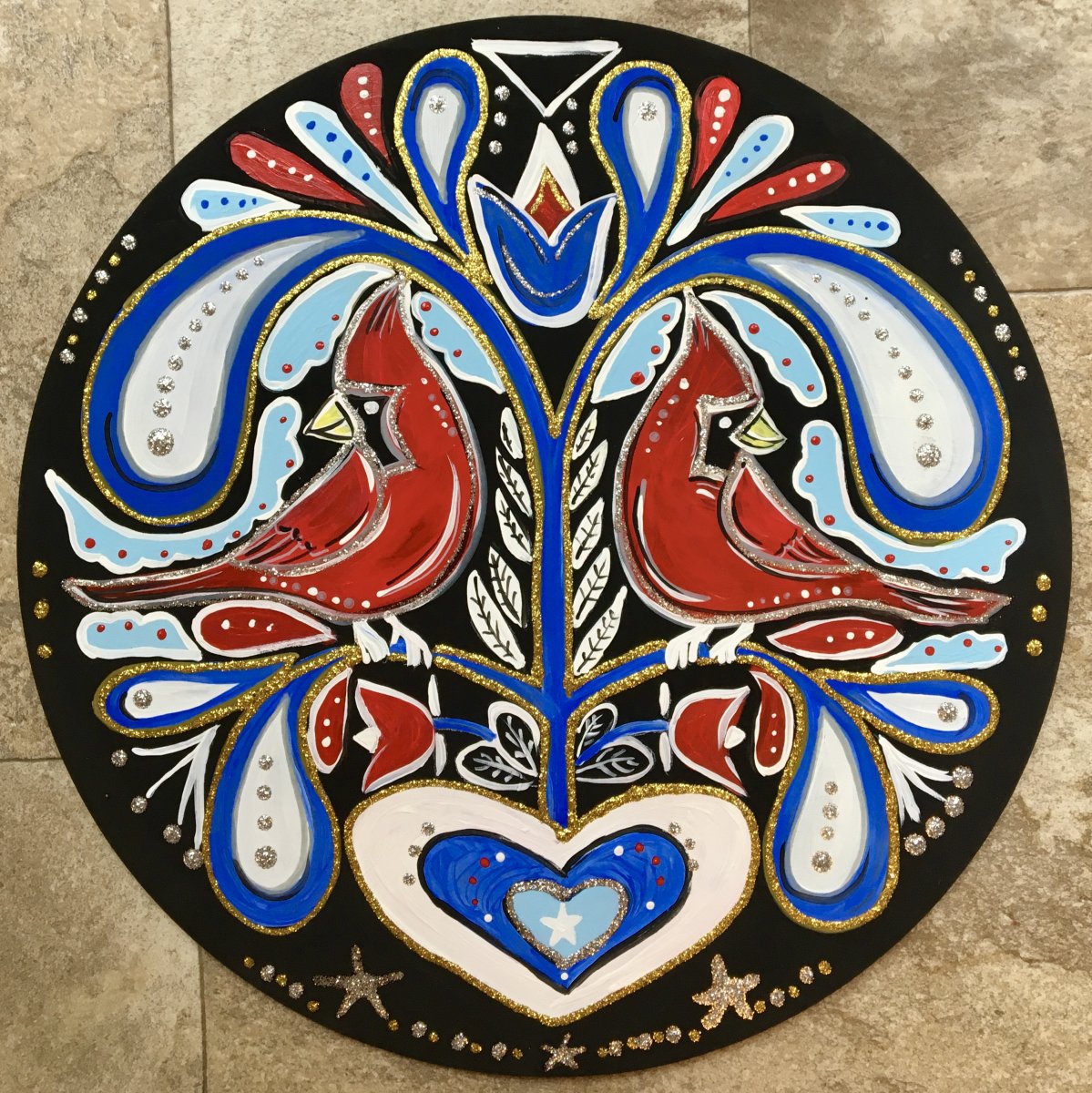 Paint & Sip Paint a Folk Art Cardinal Design