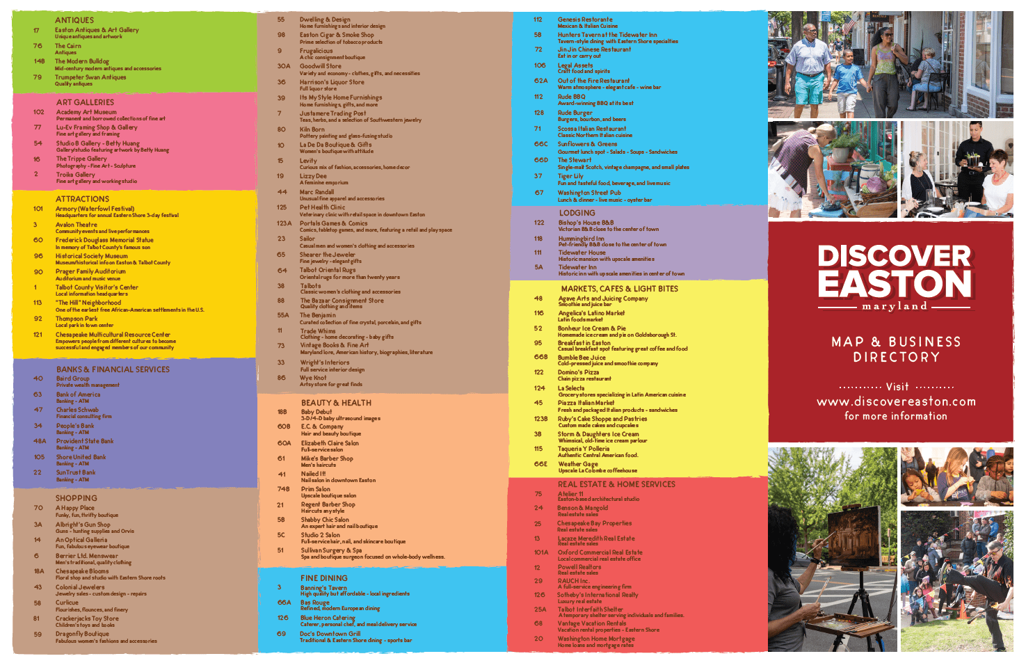 Downtown Map Discover Easton, Maryland