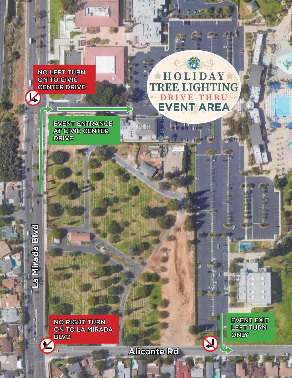 Holiday Tree Lighting DriveThru at the Civic Center Discover La