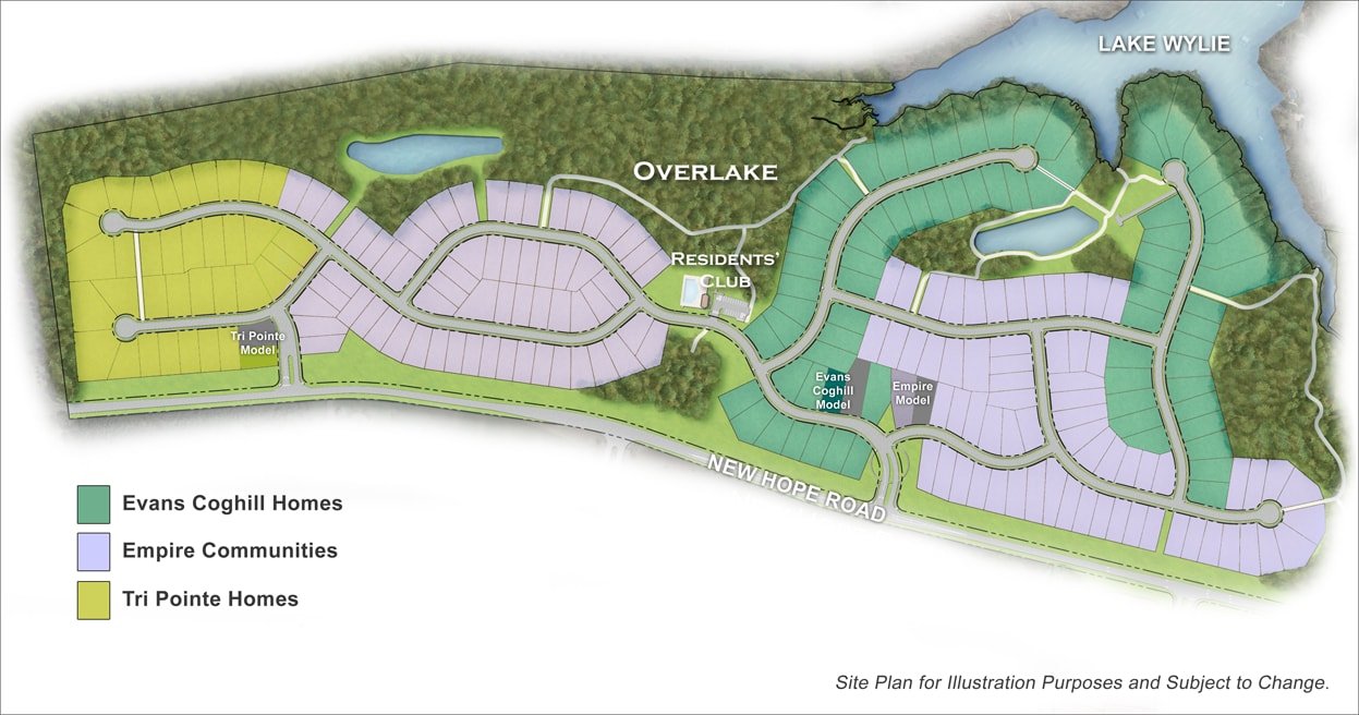Overlake Homes McLean's New Development on Lake Wylie