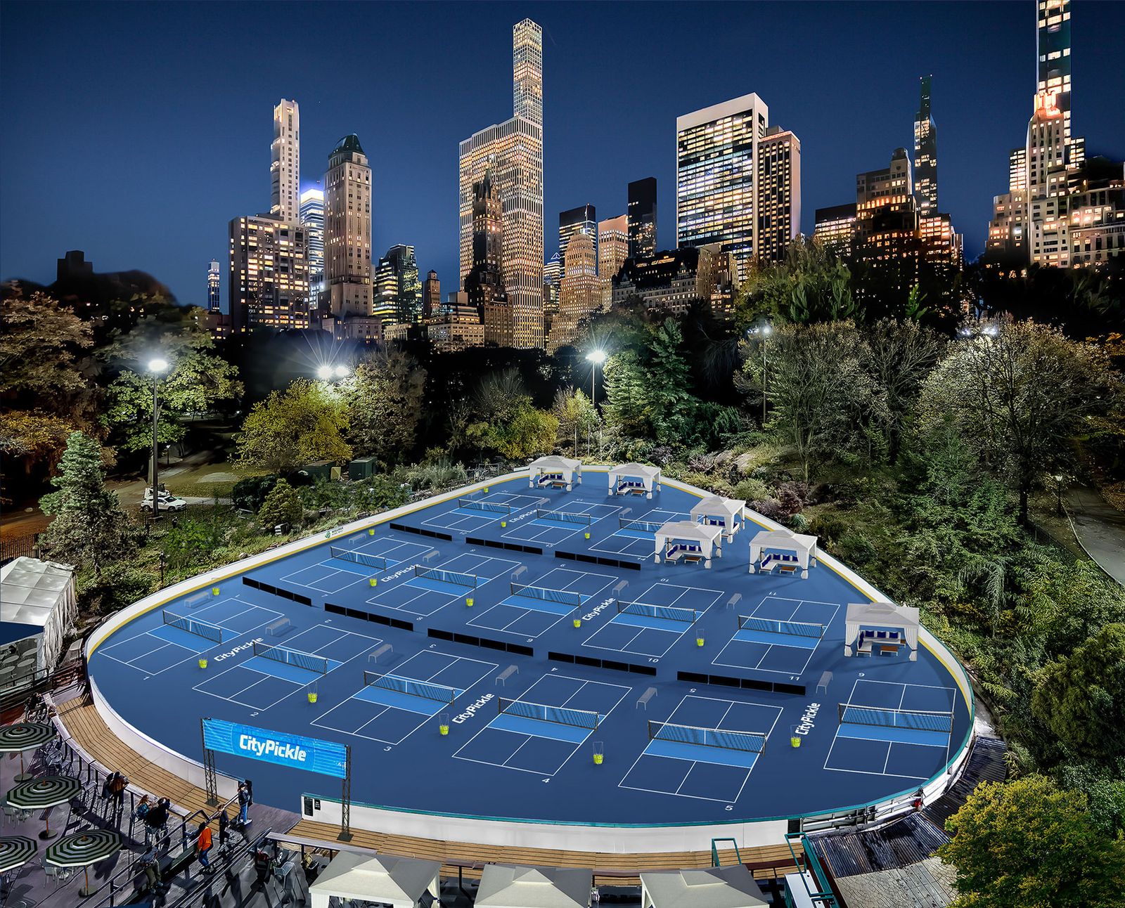 14 Pickleball Courts in Central Park's Wollman Rink (info & tickets)