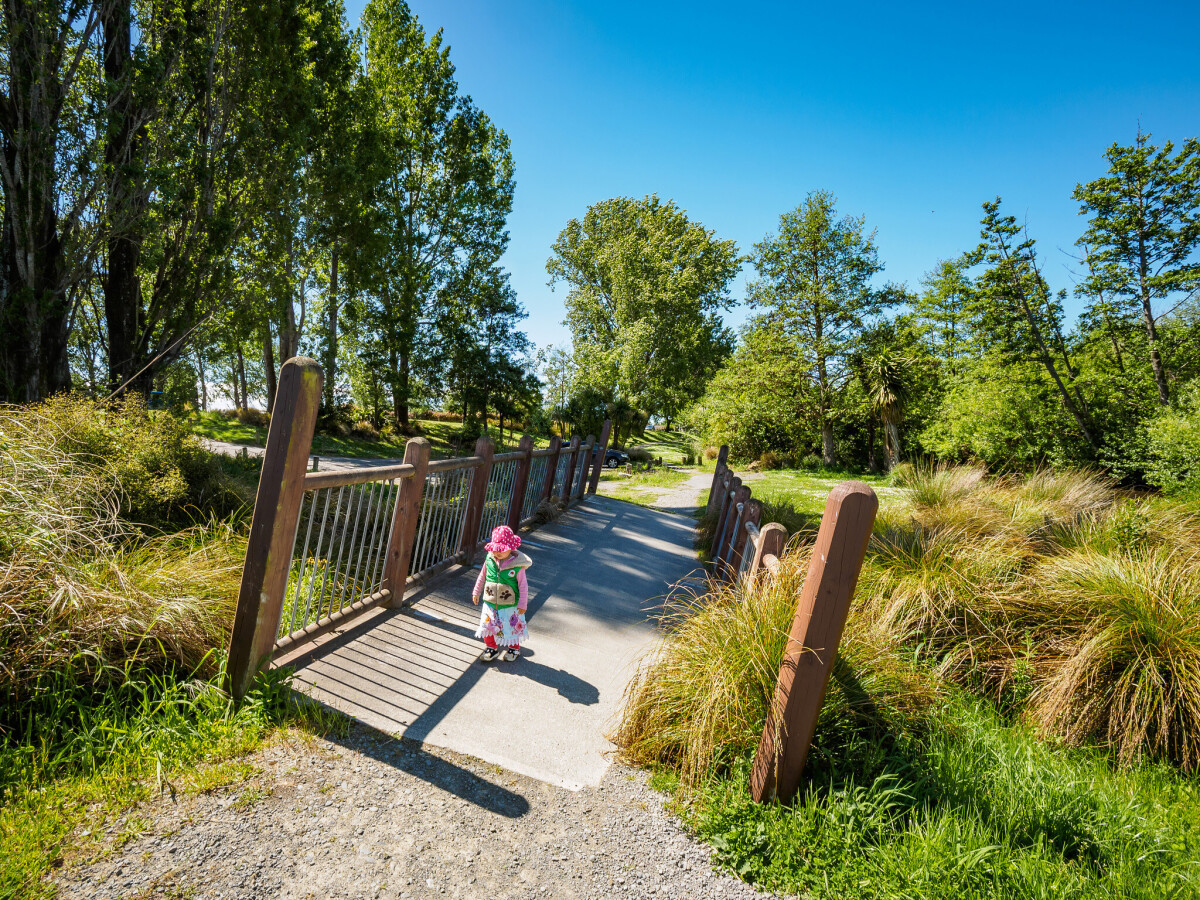 Earthquake damaged bridge at Horseshoe Lake Reserve discoverywall.nz