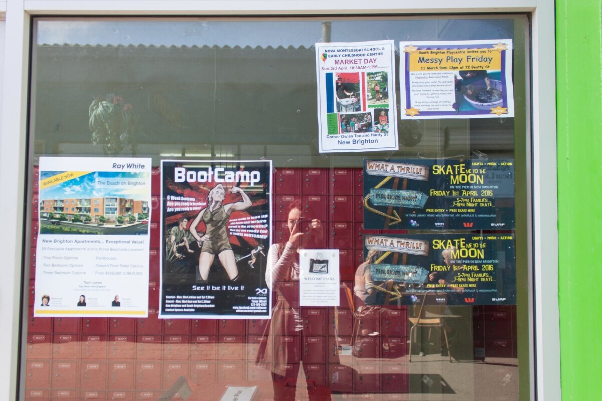 Post office boxes, Carnaby Lane, New Brighton discoverywall.nz