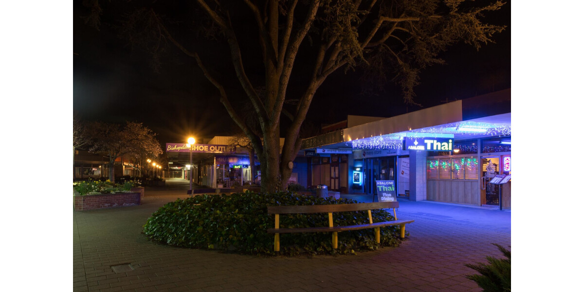 Village Mall at night discoverywall.nz