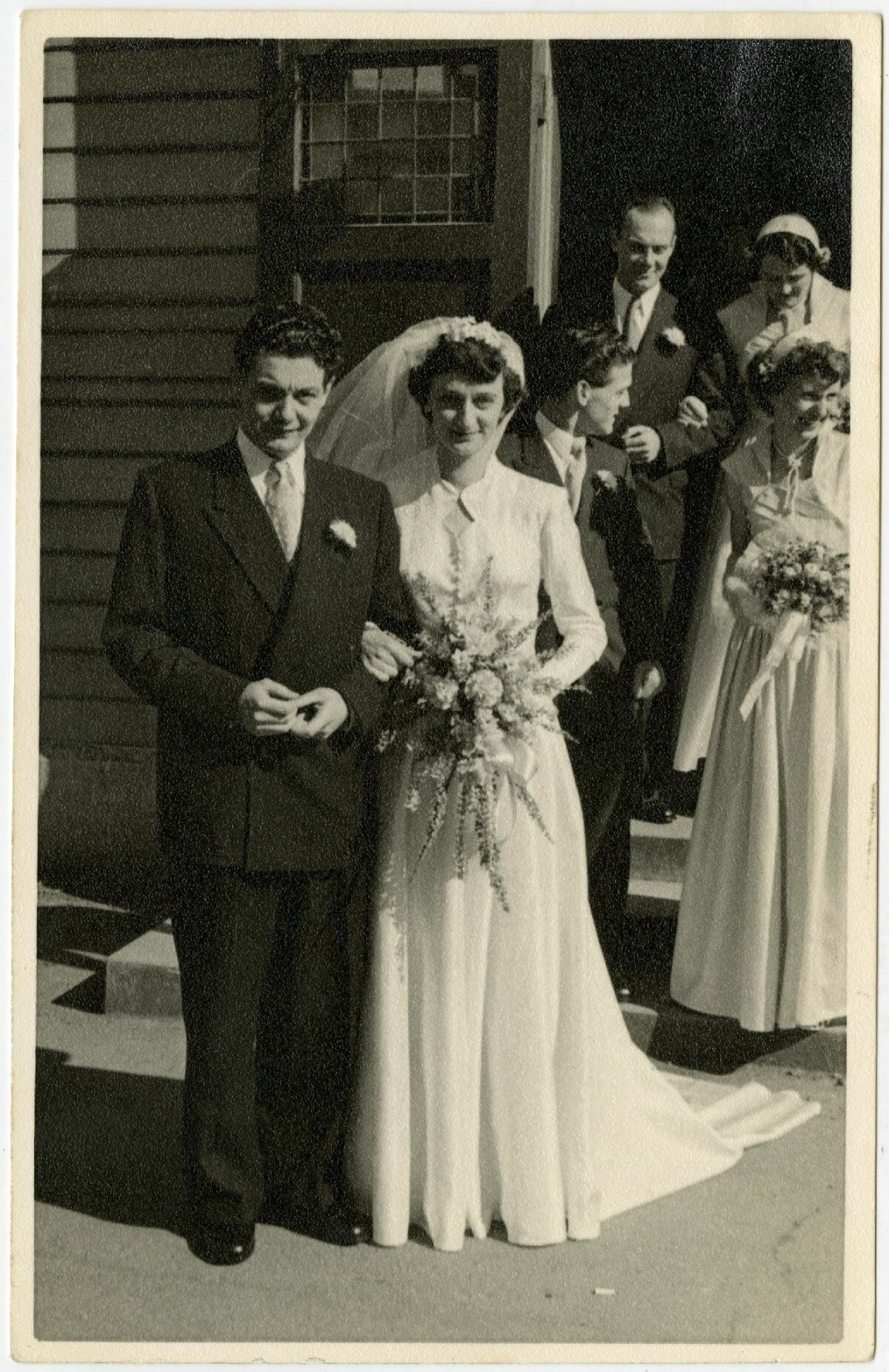 Jean and John Janssen outside St Mary's Catholic Church